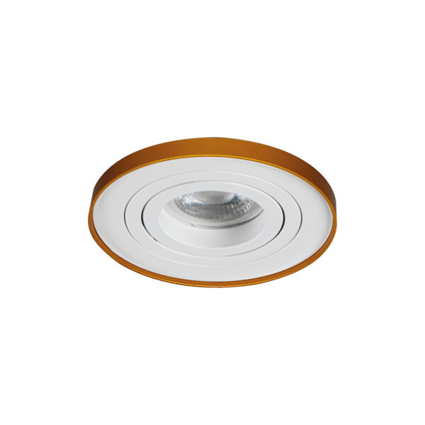 Oprawa wpuszczana oczko okrągła biało-złota TINY 1xGU10x10W IP20 Kanlux 1049538