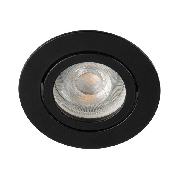 Oprawa wpuszczana oczko okrągła czarna 8,2cm DALLA 1xGU10x10W IP20 Kanlux 915711
