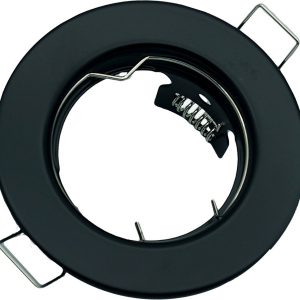 Oprawa wpuszczana oczko okrągła czarna 8cm 1xGU10x50W IP20 IdeaLED 917870