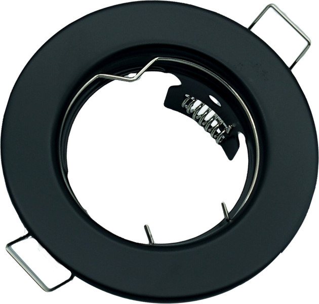 Oprawa wpuszczana oczko okrągła czarna 8cm 1xGU10x50W IP20 IdeaLED 917870