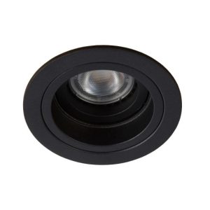Oprawa wpuszczana oczko okrągła czarna 9,1cm EMBED 1xGU10x42W IP20 Lucide 1050591
