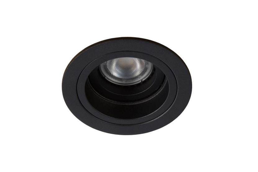 Oprawa wpuszczana oczko okrągła czarna 9,1cm EMBED 1xGU10x42W IP20 Lucide 1050591