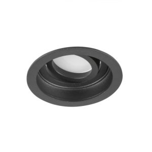 Oprawa wpuszczana oczko okrągła czarna 9,2cm KENAI 1xGU10x15W IP20 Trio 916687