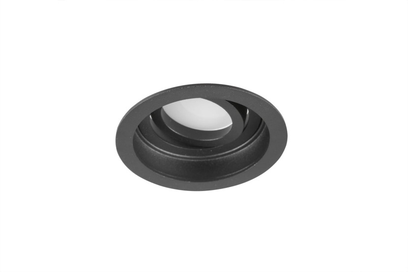 Oprawa wpuszczana oczko okrągła czarna 9,2cm KENAI 1xGU10x15W IP20 Trio 916687