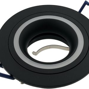 Oprawa wpuszczana oczko okrągła czarna 9,3cm Tribus 1xGU10x50W IP20 IdeaLED 917984
