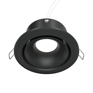 Oprawa wpuszczana oczko okrągła czarna 9,8cm Yin 1xGU10x50W IP20 Maytoni 1050618