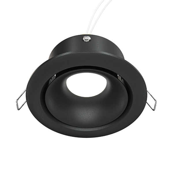Oprawa wpuszczana oczko okrągła czarna 9,8cm Yin 1xGU10x50W IP20 Maytoni 1050618