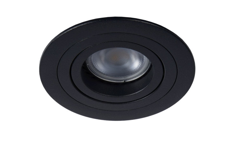 Oprawa wpuszczana oczko okrągła czarna 9cm TUBE 1xGU10x42W IP20 Lucide 1049481