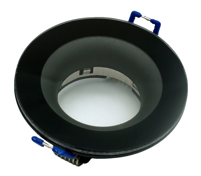 Oprawa wpuszczana oczko okrągła czarna matowa 9cm 1xGU10x10W IP44 IdeaLED 917999