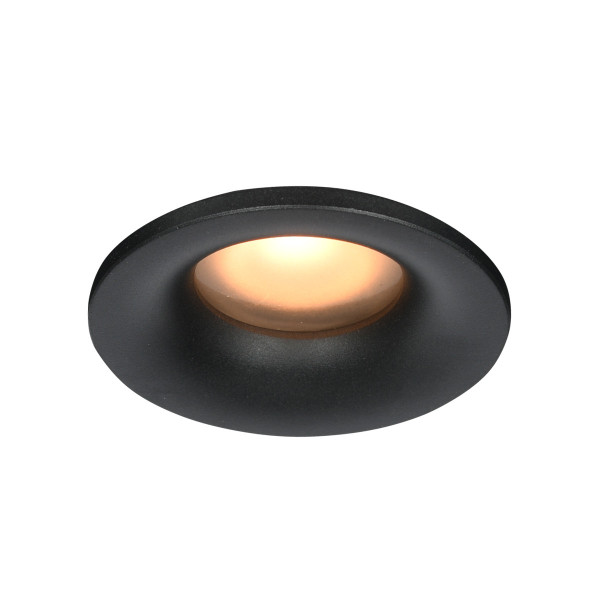 Oprawa wpuszczana oczko okrągła czarna matowa BARTO 1xGU10x10W IP44 Italux 916358