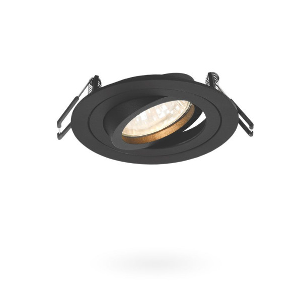 Oprawa wpuszczana oczko okrągła czarna Spotlight 1xGU10x30W IP20 Videx 917980