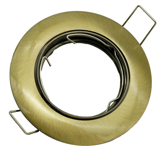Oprawa wpuszczana oczko okrągła mosiądz 8,5cm 1xGU10x50W IP20 IdeaLED 917949