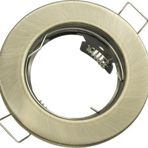 Oprawa wpuszczana oczko okrągła mosiądz 8cm 1xGU10x50W IP20 IdeaLED 917892