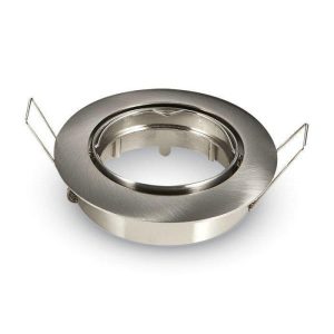 Oprawa wpuszczana oczko okrągła srebrna satyna 7,4cm 1xGU10x35W IP20 V-TAC 1049506 Oprawa wpuszczana oczko okrągła srebrna satyna 7,4cm 1xGU10x35W IP20 V-TAC 1049506