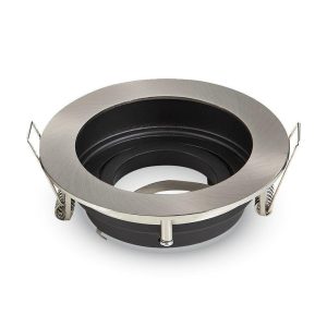 Oprawa wpuszczana oczko okrągła srebrno-czarna 9cm 1xGU10x35W IP20 V-TAC 917920 Oprawa wpuszczana oczko okrągła srebrno-czarna 9cm 1xGU10x35W IP20 V-TAC 917920