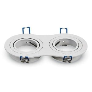 Oprawa wpuszczana oczko owalna biała 15,5cm 2xGU10x35W IP20 V-TAC 1049486 Oprawa wpuszczana oczko owalna biała 15,5cm 2xGU10x35W IP20 V-TAC 1049486