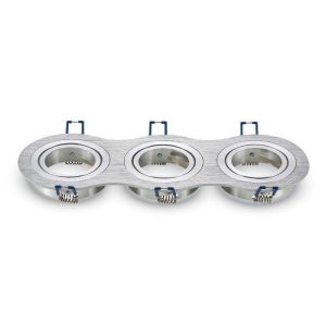 Oprawa wpuszczana oczko owalna srebrna 23,5cm 3xGU10x35W IP20 V-TAC 1049416 Oprawa wpuszczana oczko owalna srebrna 23,5cm 3xGU10x35W IP20 V-TAC 1049416