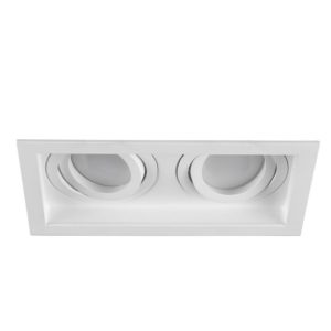 Oprawa wpuszczana oczko prostokątna biała 17,2cm KENAI 2xGU10x15W IP20 Trio 916772 Oprawa wpuszczana oczko prostokątna biała 17,2cm KENAI 2xGU10x15W IP20 Trio 916772