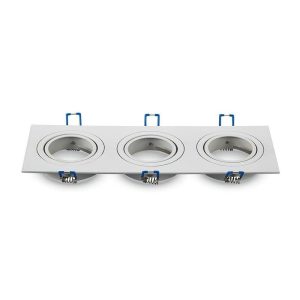 Oprawa wpuszczana oczko prostokątna biała 23,5cm 3xGU10x35W IP20 V-TAC 917748 Oprawa wpuszczana oczko prostokątna biała 23,5cm 3xGU10x35W IP20 V-TAC 917748