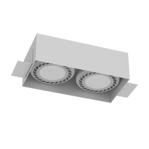 Oprawa wpuszczana oczko prostokątna biała CAGE 2xGU10x18W IP20 Brosline 916372 Oprawa wpuszczana oczko prostokątna biała CAGE 2xGU10x18W IP20 Brosline 916372
