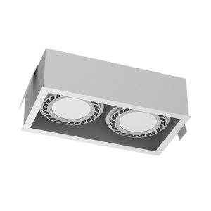 Oprawa wpuszczana oczko prostokątna biała CAGE 2xGU10x18W IP20 Brosline 916292 Oprawa wpuszczana oczko prostokątna biała CAGE 2xGU10x18W IP20 Brosline 916292