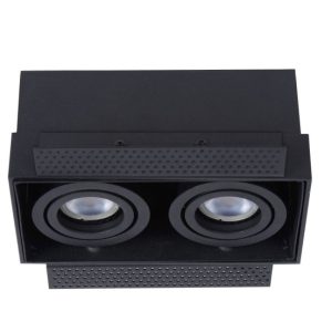 Oprawa wpuszczana oczko prostokątna czarna TRIMLESS 2xGU10x5W IP20 Lucide 1050593 Oprawa wpuszczana oczko prostokątna czarna TRIMLESS 2xGU10x5W IP20 Lucide 1050593