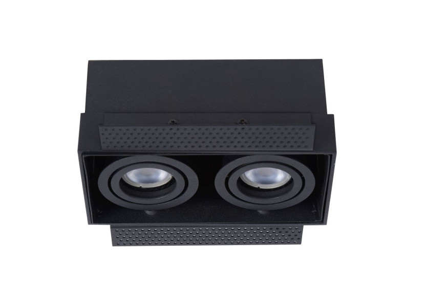 Oprawa wpuszczana oczko prostokątna czarna TRIMLESS 2xGU10x5W IP20 Lucide 1050593
