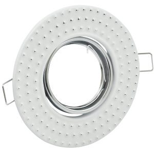 Oprawa wpuszczana okrągła biało-srebrna 10,5cm FOBOS 1xMR16x5W IP20 Polux 916256 Oprawa wpuszczana okrągła biało-srebrna 10,5cm FOBOS 1xMR16x5W IP20 Polux 916256
