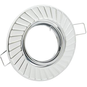 Oprawa wpuszczana okrągła biało-srebrna 10cm FOBOS 1xMR16x5W IP20 Polux 916397 Oprawa wpuszczana okrągła biało-srebrna 10cm FOBOS 1xMR16x5W IP20 Polux 916397