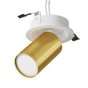 Oprawa wpuszczana okrągła biało-złota 5,2cm FOCUS S 1xGU10x10W IP20 Maytoni 916444 Oprawa wpuszczana okrągła biało-złota 5,2cm FOCUS S 1xGU10x10W IP20 Maytoni 916444