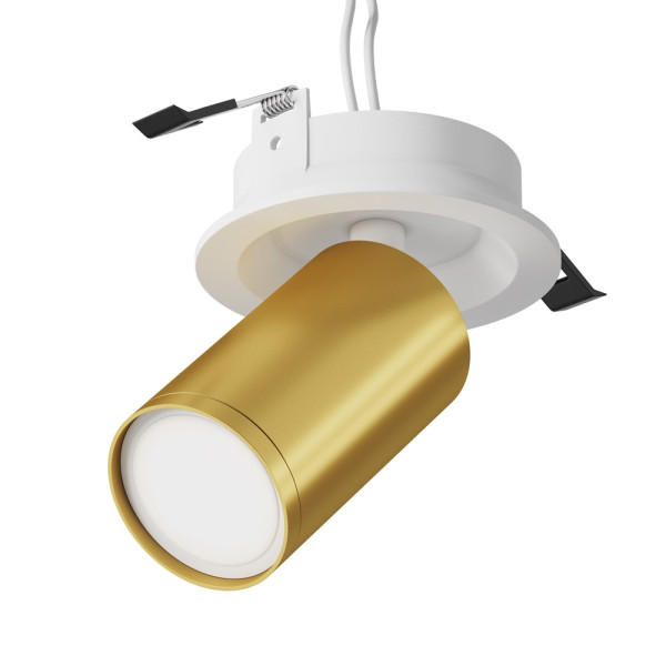 Oprawa wpuszczana okrągła biało-złota 5,2cm FOCUS S 1xGU10x10W IP20 Maytoni 916444