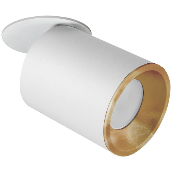 Oprawa wpuszczana okrągła biało-złota PALLAS 1xGU10x10W IP20 Polux 916156