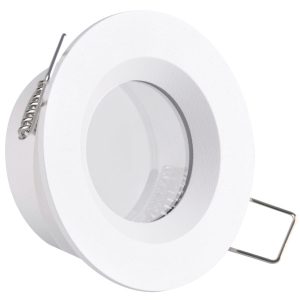 Oprawa wpuszczana okrągła biały matowy 8cm BORAS 1xMR16x8W IP44 Polux 917767 Oprawa wpuszczana okrągła biały matowy 8cm BORAS 1xMR16x8W IP44 Polux 917767