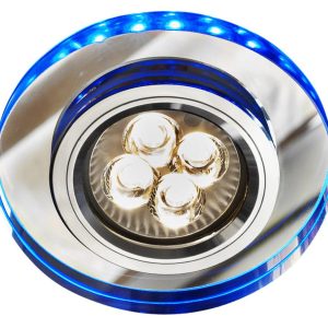 Oprawa wpuszczana okrągła chrom 9cm SS 2xGU10x50W IP20 Candellux 915489