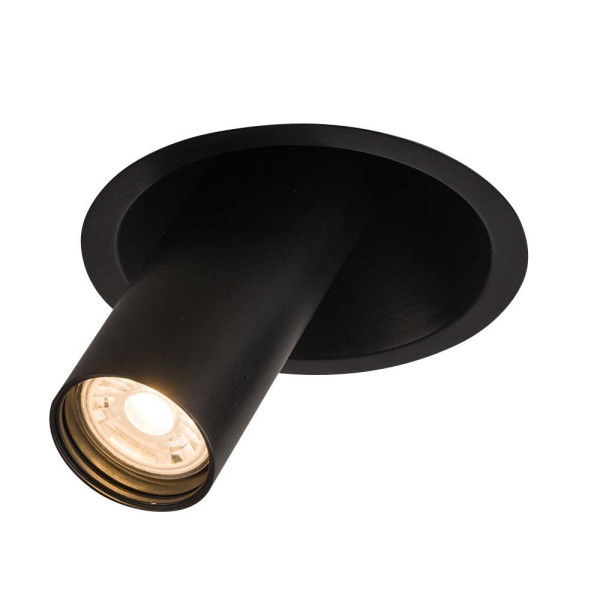 Oprawa wpuszczana okrągła czarna 18,3cm YAKUMO 1xGU10x10W IP20 Shilo 916415