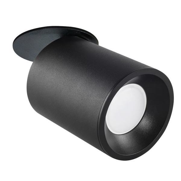 Oprawa wpuszczana okrągła czarna 8,2cm PALLAS 1xGU10x10W IP20 Polux 916049