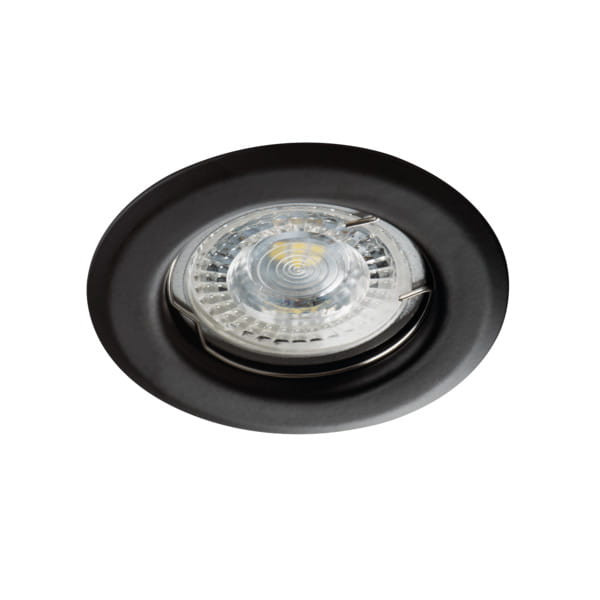 Oprawa wpuszczana okrągła czarna 8cm ALOR 1xGU10x35W IP20 Kanlux 1049502