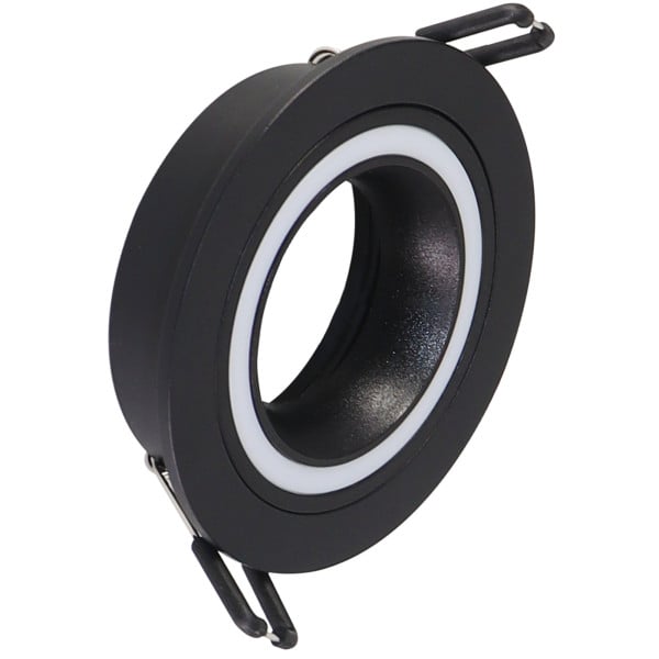 Oprawa wpuszczana okrągła czarna 9,2cm FALCO 1xMR16x10W IP20 Polux 917786