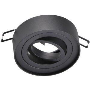 Oprawa wpuszczana okrągła czarna 9,5cm GAJA 1xMR16x8W IP20 Polux 916690 Oprawa wpuszczana okrągła czarna 9,5cm GAJA 1xMR16x8W IP20 Polux 916690