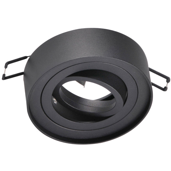 Oprawa wpuszczana okrągła czarna 9,5cm GAJA 1xMR16x8W IP20 Polux 916690