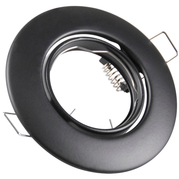 Oprawa wpuszczana okrągła czarna 9,5cm OPIN 1xMR16x8W IP20 Polux 916755