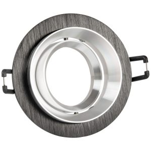 Oprawa wpuszczana okrągła czarno-srebrna 9,2cm LIKA 1xMR16x8W IP20 Polux 916688 Oprawa wpuszczana okrągła czarno-srebrna 9,2cm LIKA 1xMR16x8W IP20 Polux 916688