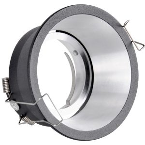 Oprawa wpuszczana okrągła czarno-srebrna KOLDING 1xMR16x8W IP20 Polux 917812 Oprawa wpuszczana okrągła czarno-srebrna KOLDING 1xMR16x8W IP20 Polux 917812
