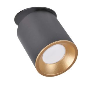 Oprawa wpuszczana okrągła czarno-złota PALLAS 1xGU10x10W Polux 916302 Oprawa wpuszczana okrągła czarno-złota PALLAS 1xGU10x10W Polux 916302