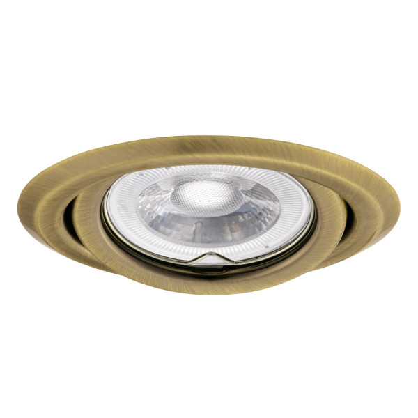 Oprawa wpuszczana okrągła mosiądz matowy ARGUS II 1xGU10x10W IP20 Kanlux 915716