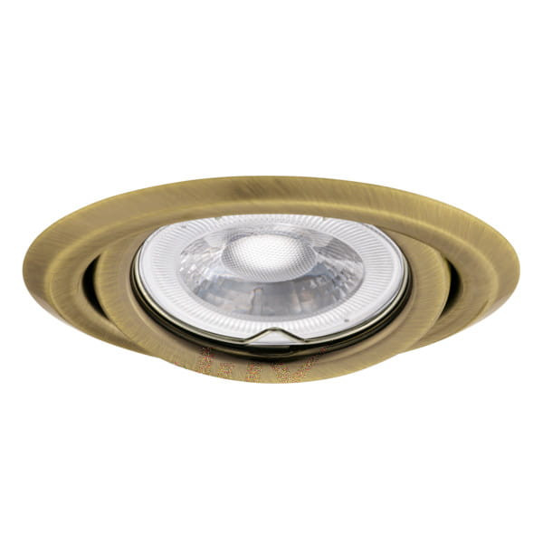 Oprawa wpuszczana okrągła mosiądz patyna 10cm ARGUS 1xGX5.3x50W IP20 Kanlux 1049561