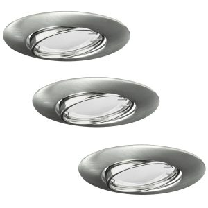 Oprawa wpuszczana okrągła nikiel 9cm OLIN 3xGU10x8W IP20 Polux 917799 Oprawa wpuszczana okrągła nikiel 9cm OLIN 3xGU10x8W IP20 Polux 917799
