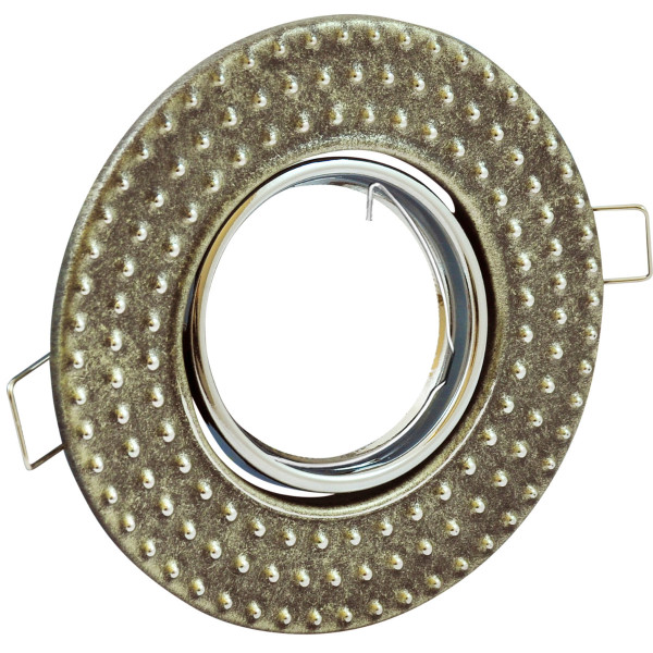 Oprawa wpuszczana okrągła srebrna 10,5cm FOBOS 1xMR16x5W IP20 Polux 916159