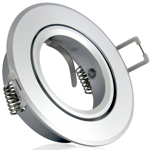 Oprawa wpuszczana okrągła srebrna 8,5cm EAST 1xGU10x8W IP20 Polux 916305