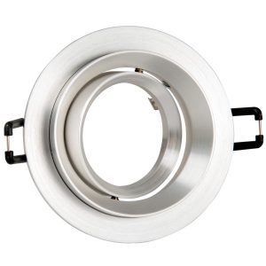 Oprawa wpuszczana okrągła srebrna 9,2cm LIKA 1xMR16x8W IP20 Polux 916786